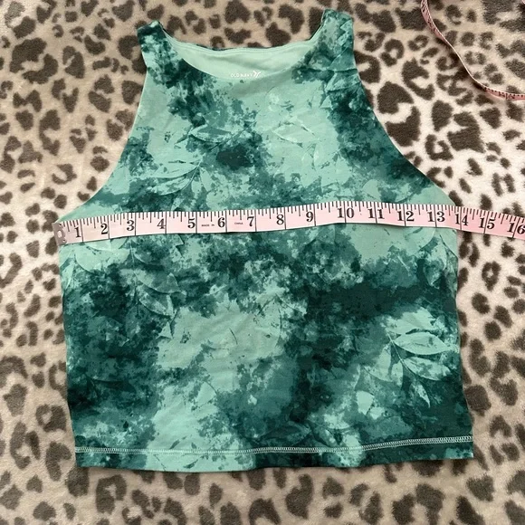 NWOT Old Navy Active PowerChill Longline Sports Bra in Teal Tie Dye Size Small - Picture 16 of 17